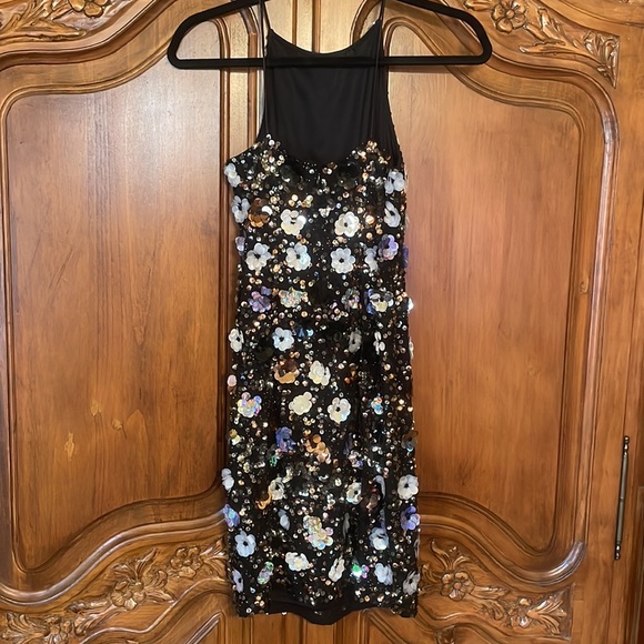 NWT ADRIANNA PAPELL STATEMENT BEADED DRESS SIZE 0 - Picture 3 of 6
